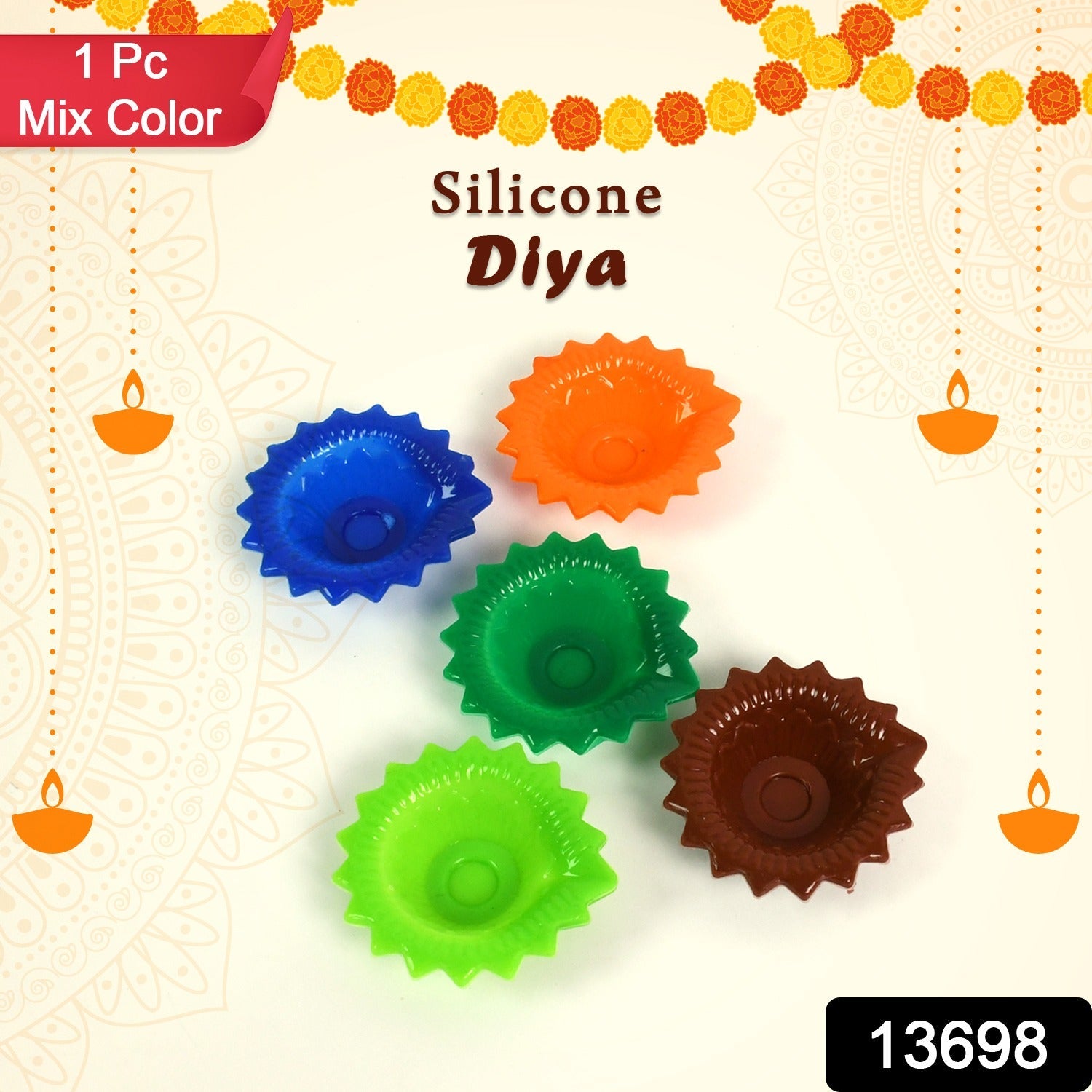 Silicone Diya for Diwali Attractive Design Colourful Diya Combo Silicone Diya for Diwali Attractive Design Colourful Diya Combo